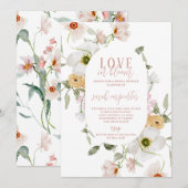 Love in Bloom Bridal Shower Invitation Kaart (Voorkant / Achterkant)