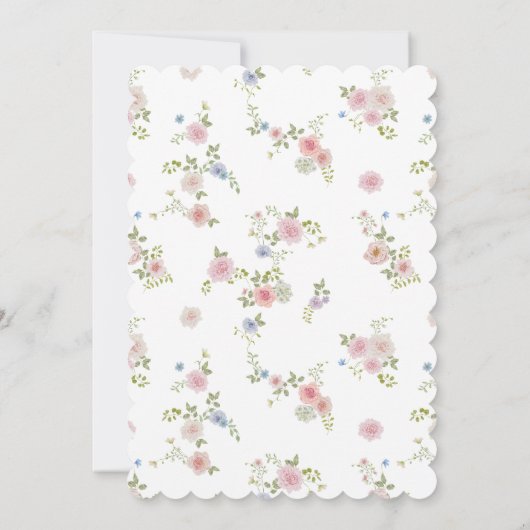 Love in Bloom Floral engagement party invitation Kaart (Achterkant)