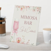 Love in Bloom Mimosa Bar Bridal Shower Reclamebord Met Voetstuk (Insitu)