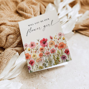 Love in Bloom Wil jij onze Bloemenmeisje Kaart zij