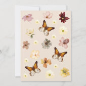 Love In Bloom Wildflower Butterfly Vrijgezellenfee Kaart (Achterkant)