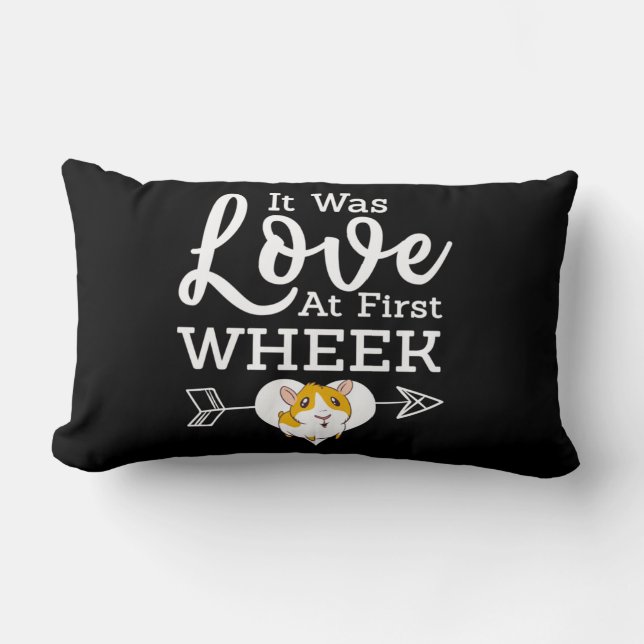 Love in First Wheak Guinee Pig Cavy Roddent Kussen (Voorkant)