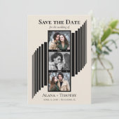 Love in Frames Modern Photo Save the Date (Staand voorkant)