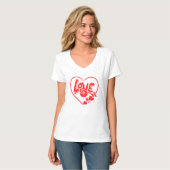 Love in Heart - Red Vibe Tee by Freefit t-shirt (Devant entier)
