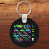 LOVE in Morse Code Sleutelhanger (Voorkant)