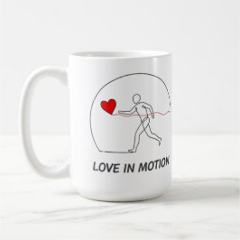 Love In Motion Minimalist Line Art Slogan Tee Koffiemok
