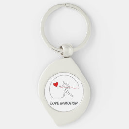Love In Motion Minimalist Line Art Slogan Tee Sleutelhanger