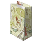 Love in Paris Pattern Klein Cadeauzakje (Voorkant Gekanteld)