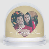 Love in Script Gold Heart Photo (Avant)