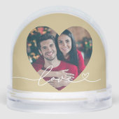 Love in Script Gold Heart Photo (Arrière)