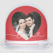 Love in Script Red Heart Photo Keepsake (Arrière)