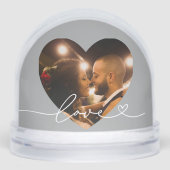 Love in Script Silver Heart Photo (Avant)