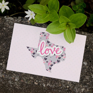 Love in Texas - Carte postale Saint Valentin