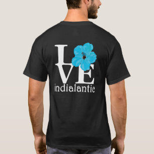 LOVE Indialantic Blue Hibiscus T-shirt