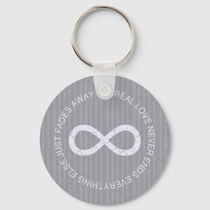 Love Infinity grijs stripe Sleutelhanger