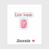 Love Inside Sticker | Valentine Packaging Label (Feuille)