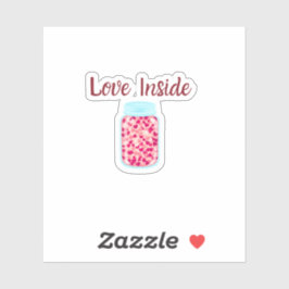 Love Inside Sticker | Valentine Packaging Label