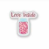 Love Inside Sticker | Valentine Packaging Label (Devant)
