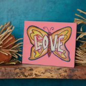 Love Inspirational Papillon Peinture Plaque cadeau (Côté)