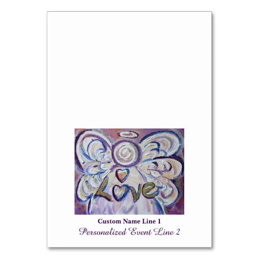 Love Inspirational Word Angel Table Cartes de tent (Par défaut)