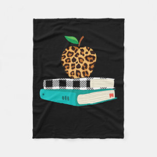 Love Inspire Leopard Print Apple Leraar Grappig ca Fleece Deken