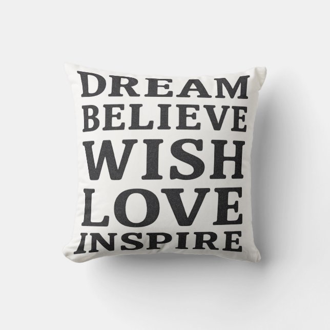Love Inspire - Motivational Quote Coussin Print (Recto)