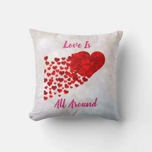 Love Inspirerend Red Hearts Cute Valentijnsdag Kussen