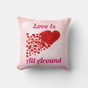 Love Inspirerend Red Hearts Cute Valentijnsdag Kussen