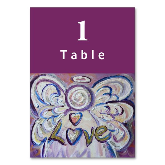 Love Inspirerend Word Angel Custom Table Kaarten (Voorkant)