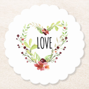 *~* LOVE INTENTIE ONDERZETTER EMOTO Floral Heart