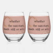 Love & Intention Collection | Gratitude Remains™ A Wijnglas Zonder Voet (Achterkant)