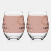 Love & Intention Collection | Gratitude Remains™ A Wijnglas Zonder Voet (Rechts)