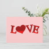 Love Invitation Kaart (Staand voorkant)