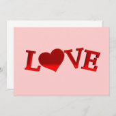 Love Invitation Kaart (Voorkant / Achterkant)