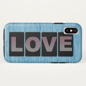 Love iPhone X Coque (Dos (Horizontal))