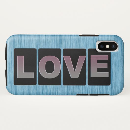 Love iPhone X Coque (Dos (Horizontal))