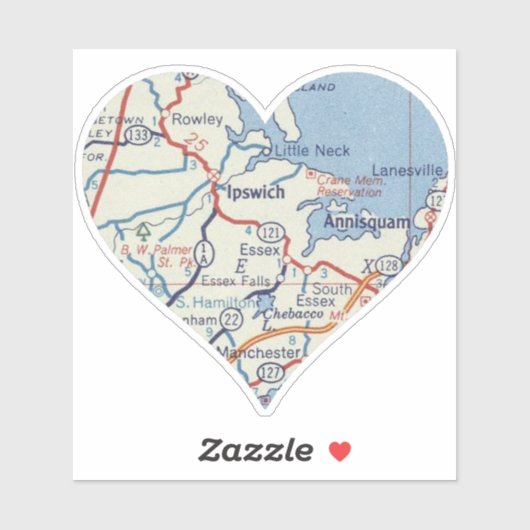 Love Ipswich MA Sticker (Vel)