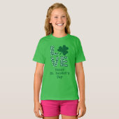 LOVE Irish Fun Kinder St. Patrick's Day T-shirt (Voorkant volledig)