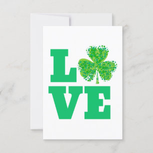 Love Irish St. Patrick's Day Ireland Green Luv Kaart