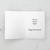 "Love is" 42e bruiloft Jubileum Card Kaart (Binnen)