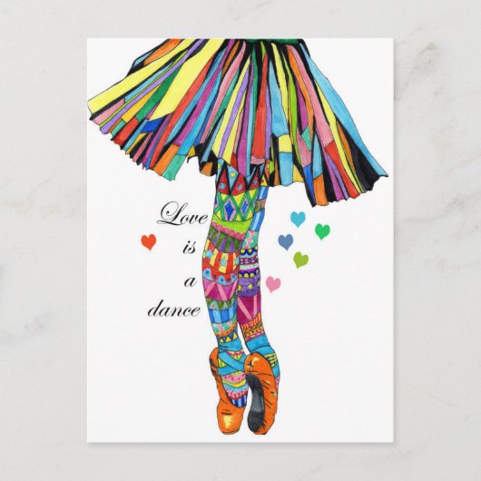 LOVE IS A DANCE BRIEFKAART (Voorkant)