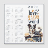 LOVE Is A Four Legged Word Dog Calendar (Voorkant)