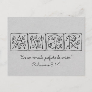 Love is a Perfect Bond of Union~Scripture~Spain Briefkaart