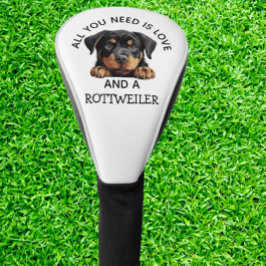love is a rottweiler golfheadcover