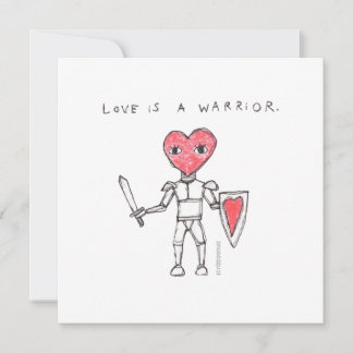 Love is a Warrior - any time card Notitiekaartje