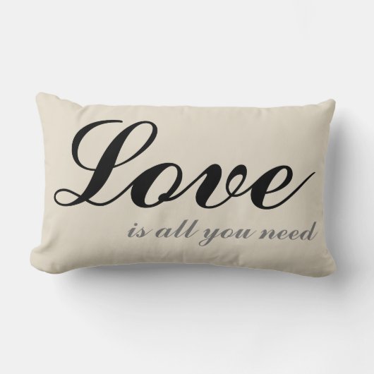 Love is all you need Cushion Beige Kussen (Voorkant)