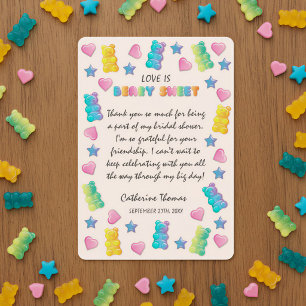 Love Is Beary Sweet Candyland Bruiloft Feest Bedankkaart
