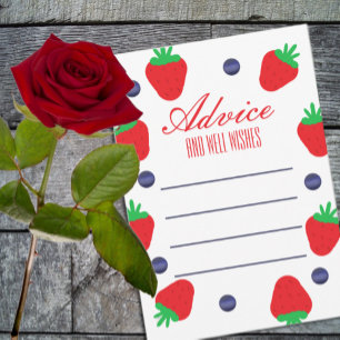 Love is Berry Sweet Fruit Vrijgezellenfeest Advieskaart