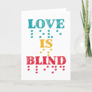 Love is Blind Braille Feestdagen Kaart