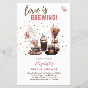 Love is Breaming VRIJGEZELLENFEEST Coffee Muffins Flyer